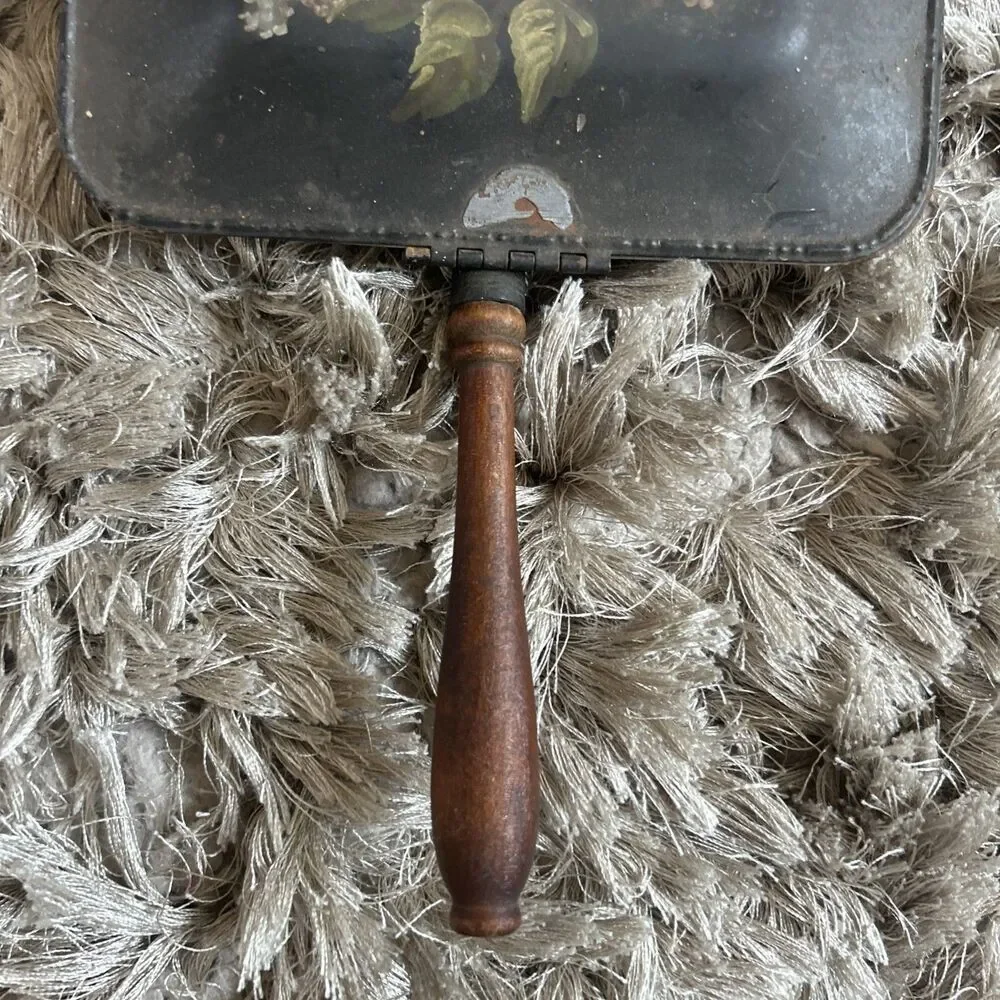 Vintage Crumb Catcher Silent Butler Dustpan w/ Wood Handle Early 1920’s RARE